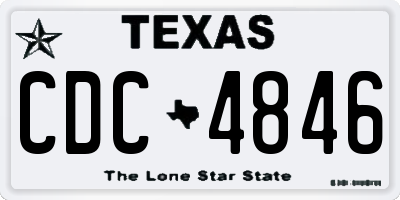 TX license plate CDC4846