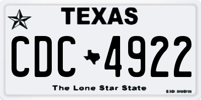 TX license plate CDC4922