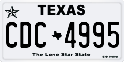 TX license plate CDC4995