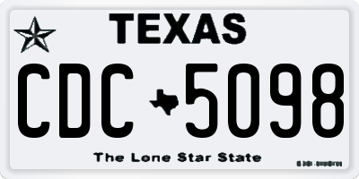 TX license plate CDC5098