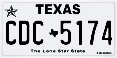 TX license plate CDC5174