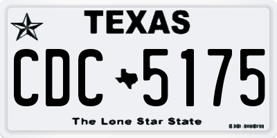 TX license plate CDC5175