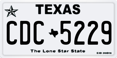 TX license plate CDC5229