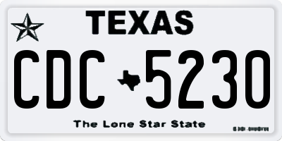TX license plate CDC5230