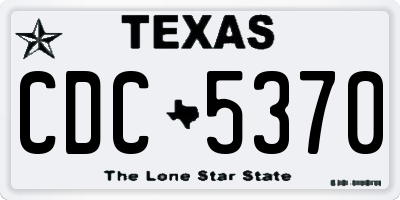 TX license plate CDC5370