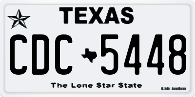 TX license plate CDC5448