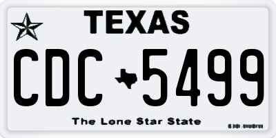 TX license plate CDC5499