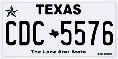 TX license plate CDC5576