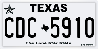 TX license plate CDC5910