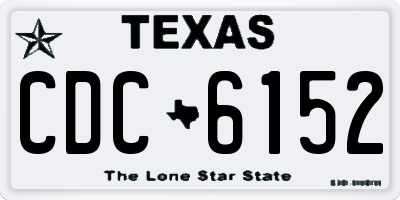 TX license plate CDC6152