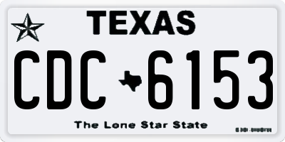 TX license plate CDC6153
