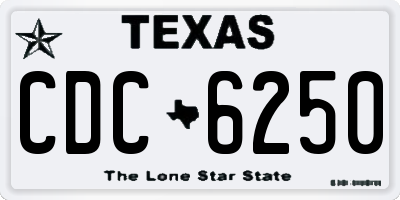 TX license plate CDC6250