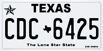 TX license plate CDC6425