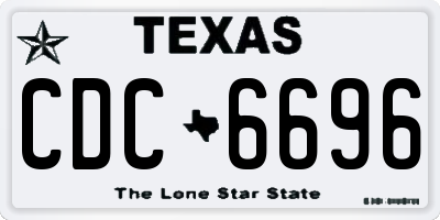 TX license plate CDC6696
