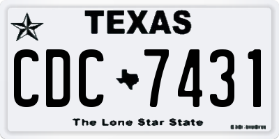 TX license plate CDC7431