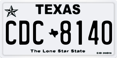 TX license plate CDC8140