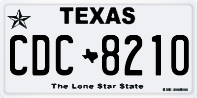 TX license plate CDC8210