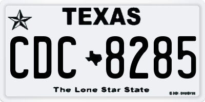 TX license plate CDC8285