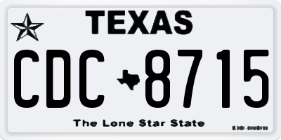 TX license plate CDC8715