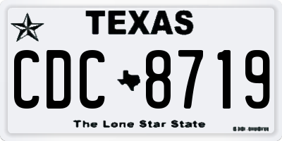 TX license plate CDC8719