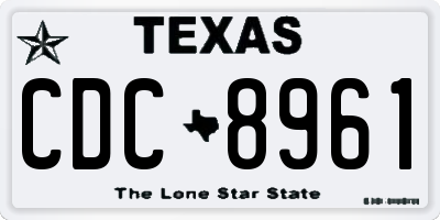 TX license plate CDC8961