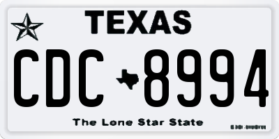 TX license plate CDC8994