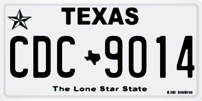 TX license plate CDC9014