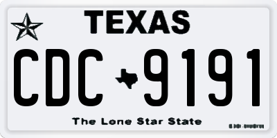 TX license plate CDC9191