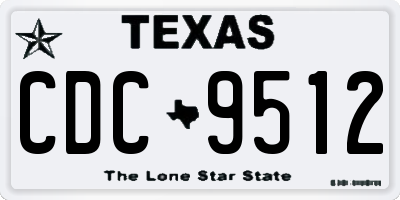 TX license plate CDC9512