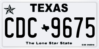 TX license plate CDC9675