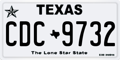 TX license plate CDC9732