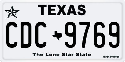 TX license plate CDC9769