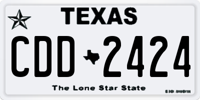 TX license plate CDD2424