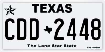 TX license plate CDD2448