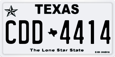 TX license plate CDD4414