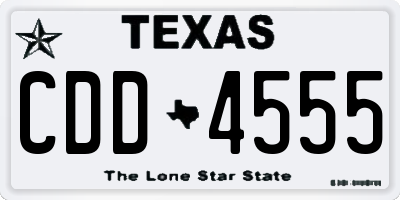 TX license plate CDD4555