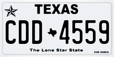 TX license plate CDD4559