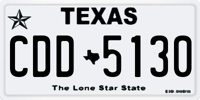 TX license plate CDD5130