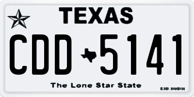 TX license plate CDD5141