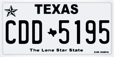 TX license plate CDD5195