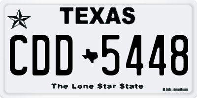TX license plate CDD5448