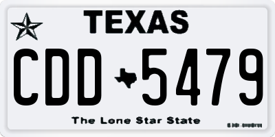 TX license plate CDD5479
