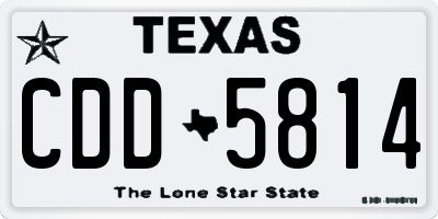 TX license plate CDD5814