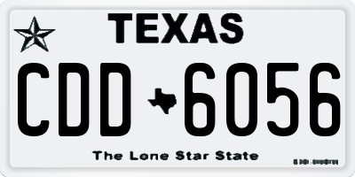 TX license plate CDD6056