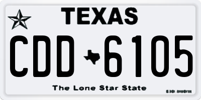 TX license plate CDD6105