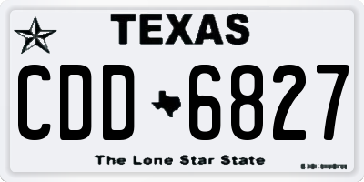 TX license plate CDD6827