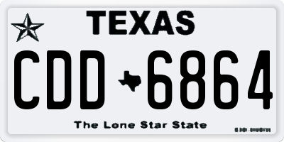 TX license plate CDD6864