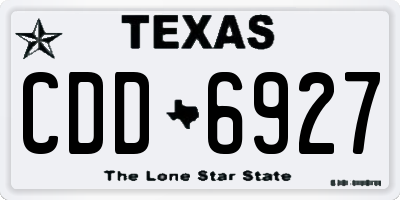 TX license plate CDD6927