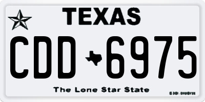 TX license plate CDD6975