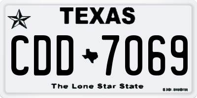 TX license plate CDD7069